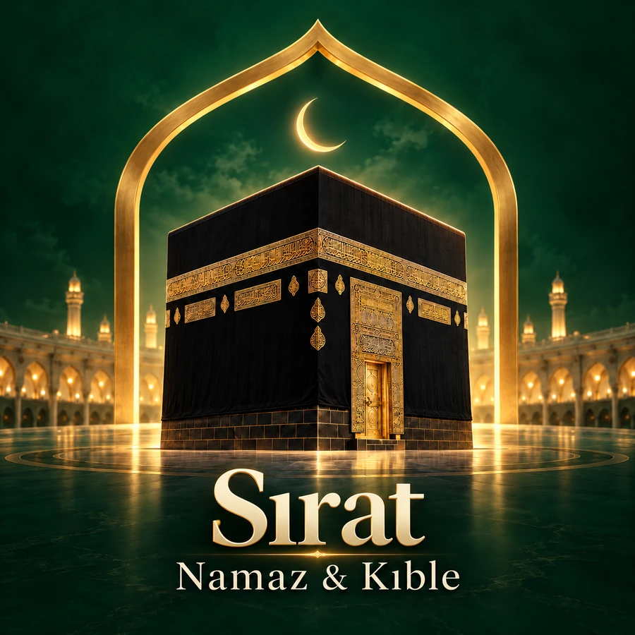 Sırat Namaz ve Kıble — Kâbe görselli uygulama logosu